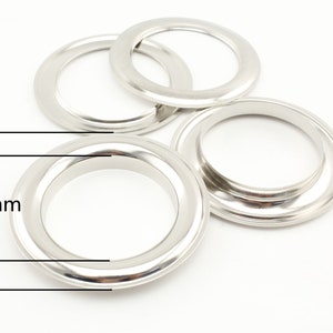 Tariff Free !14 sets of 40mm (inner size ) large eyelets grommets  for bag purse curtain Anti brass Nickel