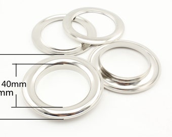 14 sets of 40mm (inner size ) large eyelets grommets  for bag purse curtain Anti brass Nickel