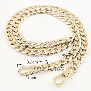 68cm (15mmx10mm) purse chain for bag wallet purse handbags clutch Chain strap with clip replacement hardware Gold Nickel Anti bronze