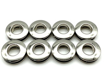 8 sets of 3/8 inch ( 1cm ) Alloy screw in Eyelet Grommet  for leather purse bag Nickel Gunmetal