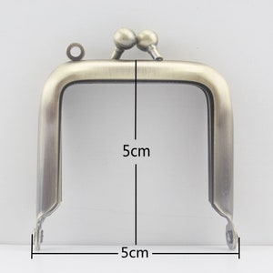 Tariff Free !2 inch 5CM coin bag purse frame clasp hardware glue in Purse  making supplies