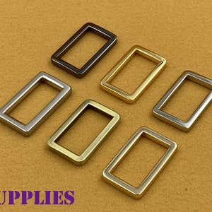 10pcs of 1 inch 25mm zinc alloy rectangle ring buckle for bag purse strap connector Anti bronze Nickel Gold gunmetal