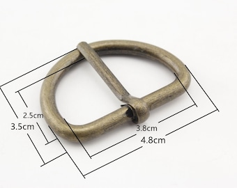 10pcs of 1 1/2 inch Iron D ring  pin belt strap buckle for bag purse making hardware Anti brass