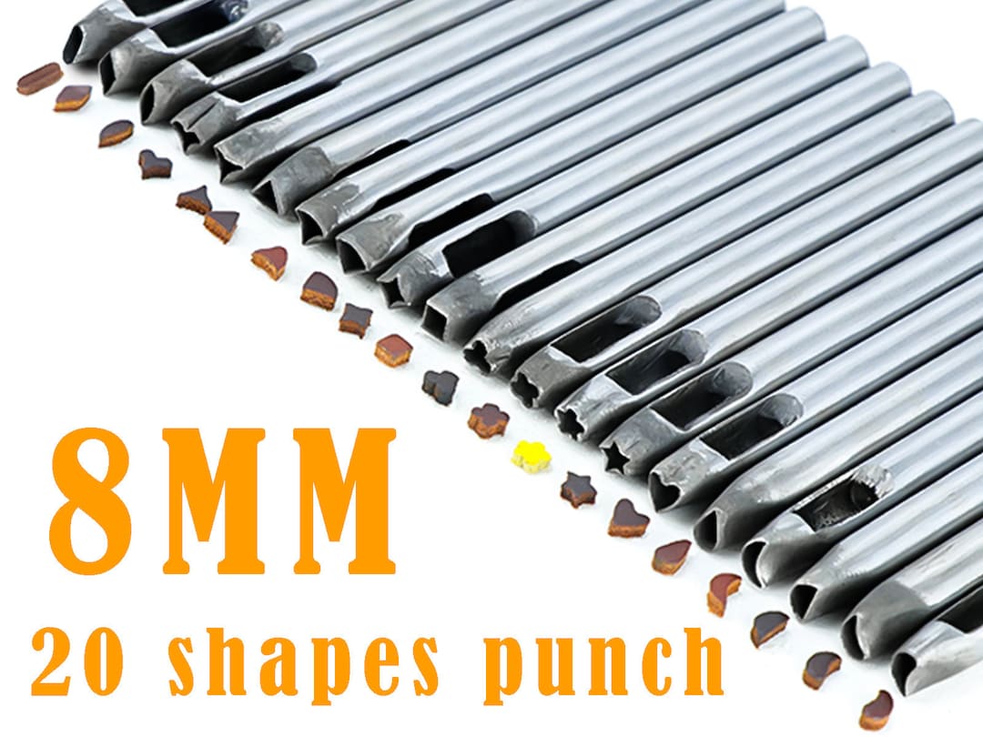 8mm 5/16 Inch 24 Shapes Leather Shape Punch Cutter Hole Punch