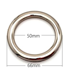 4 sets of 2 inch 50mm large curtains Alloy screw in Eyelet Grommet for leather purse bag Nickel /Gold image 5