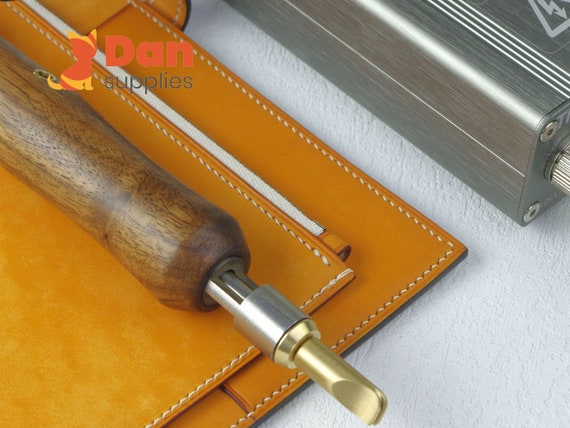 Electric Leather Edge Creaser Temperature Control Machine Creasing Tool Hot  Foil Stamping Leather Wood Branding Iron 