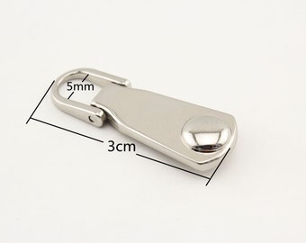 8pcs of Size 5# zinc alloy zipper pull charms metal for purse