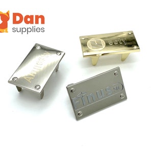 Personalisierte Custom Tasche Geldbörse Label Tag Emblem Lasergravur / Embossing Tag