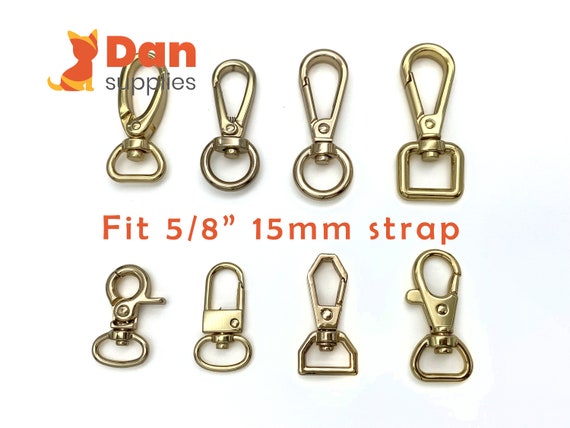 Fit 1/2 Inch 12mm Strap Snap Swivel Hooks Dog Clip for Wristlet Keychain  Purse Strap Handles Goldbag Clasp Replacement 