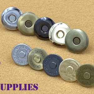 20 conjuntos de fechos de couro magnéticos ultrafinos de 16mm, fechos magnéticos para bolsa, bolsa, carteira de embreagem