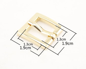 12pcs of  1/2 inch 12mm Zinc alloy leather pin belt watch dog collar strap buckle for bag purse making hardware Nickel Gold