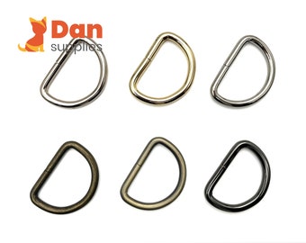 1.5" Iron D Rings for Bags & Purses - 10pcs
