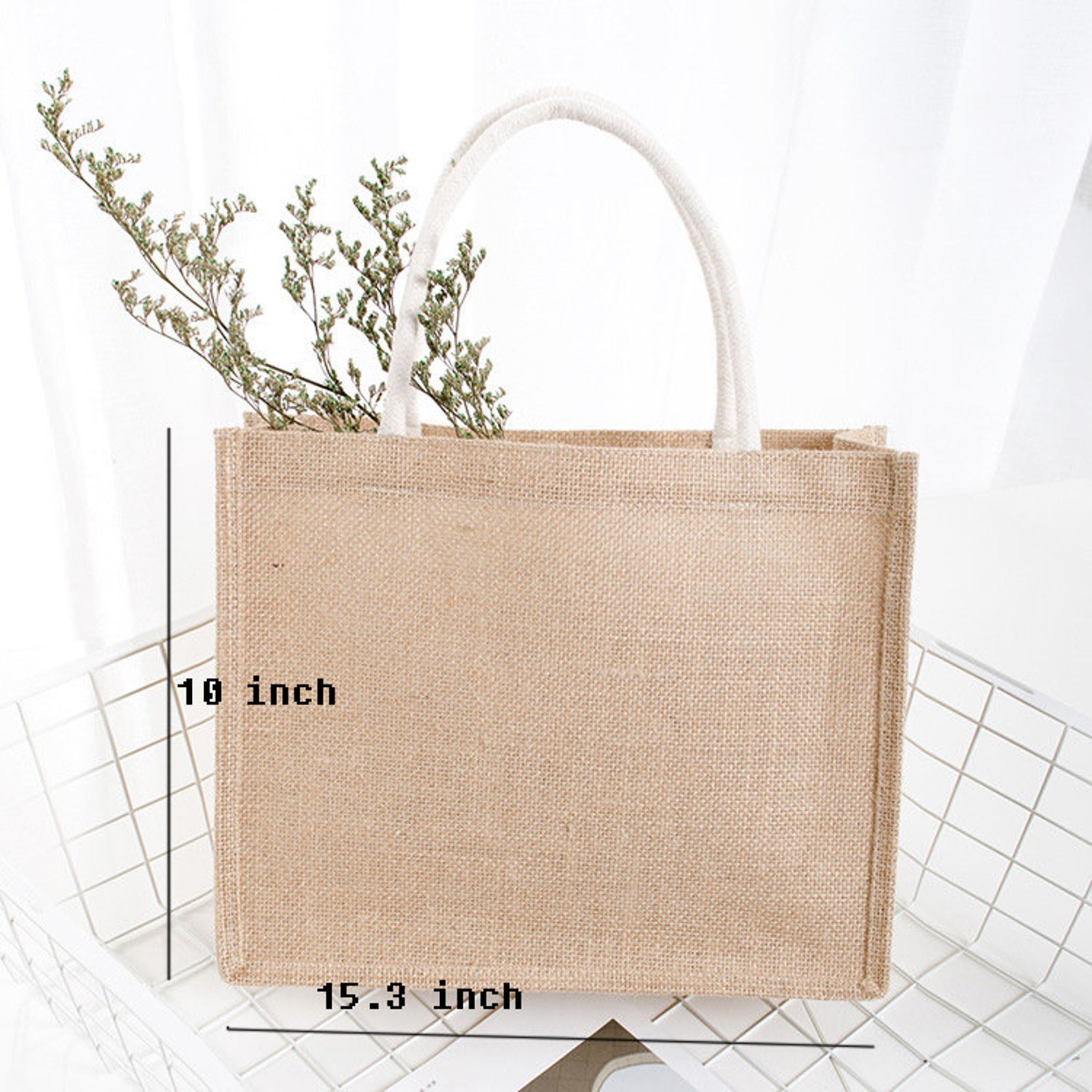 Blank Jute Bag Tote With Handle in Bulk Wholesale for - Etsy