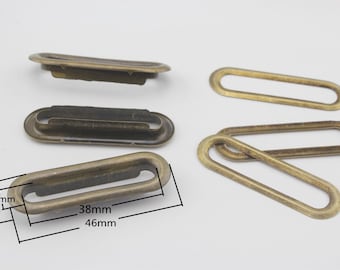 Œillet ovale de 3/4pouce, enclenchement oblong, finition nickel brillant, aucun  outil nécessaire, 2ensembles, 19mm, fabrication de sac à main, EGR-AA017 -   France