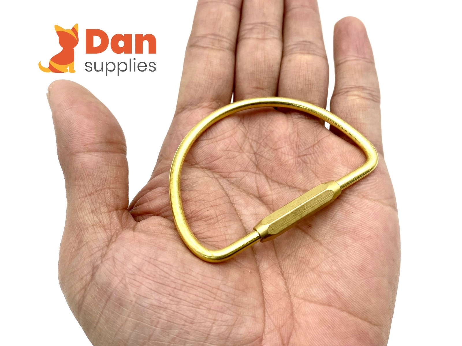 Simple Brass Keychain Screw Camping Survival Carabiner Buckles - View #2