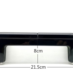 8 1/2 inch 21.5cm rectangle screw in  Acrylic resin bag purse frame Black