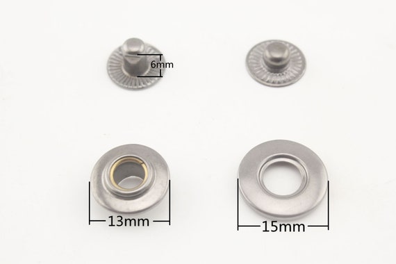 30 Sets 13mm Solid Brass Open Ring Snap Fasteners Anti Brass Gunmetal 