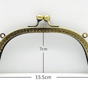 6 inch 15,5 cm Boog naaien op muntzakzakje frame Anti bronzen Nikkel