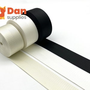 Tariff Free !5 yards of 1.25 inch 32mm Black White  heavy weight Nylon webbing ribbon for belt bag purse strap key fob sold by the yard