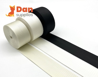 5 yards van 1,25 inch 32 mm zwart wit zwaargewicht nylon lint voor heuptas portemonnee riem sleutelhanger verkocht op maat gesneden