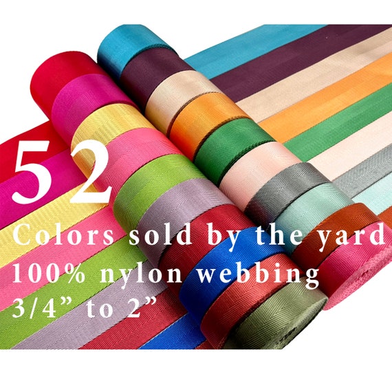 4 Yards of 4 Colors 1 Inch Heavy Nylon Webbing