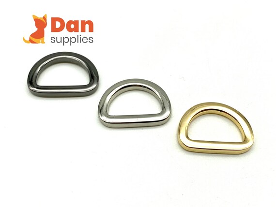 12pcs Zinc Alloy D Rings: 5/8 inch Bag Purse Buckles