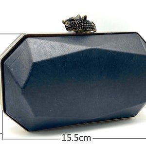Monogram wedding Bridal hard case box bag Purse frame Bridesmaid Clutch frame image 2