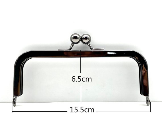6 Inch 15.5cm Rectangle Glue in Kiss Lock Purse Frame Anti Bronze