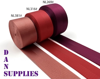 1 Inch Heavy-Duty Red Nylon Webbing - 1 Yard Strapping For DIY & Crafts