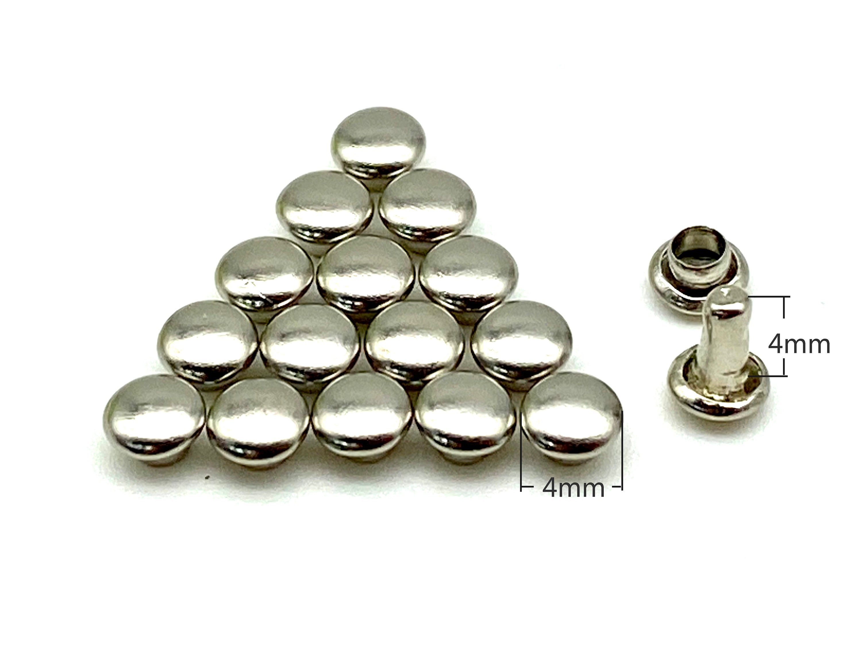 Double Cap Rivets, Brass Two Pieces 3 Set Setting Tool Kit Rapid Stud  Rivets Leather Art & Craft Fabric Clothing Repair, 100pcs 