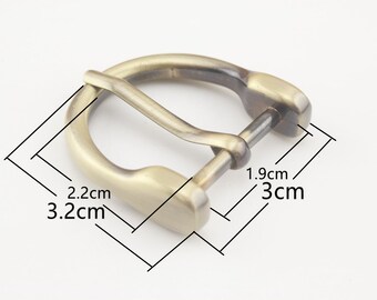 8pcs of 3/4 inch Zinc alloy D ring  pin belt strap buckle for bag purse making hardware Anti bronze