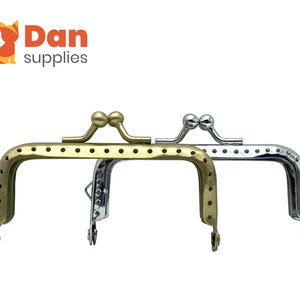 3 inch 7,5 cm rechthoek naaien op munt portemonnee zakje frame Nikkel Anti brons