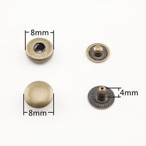 Premium 8mm 5/16 Metal Rivet Buttons Poppers Snap Fasteners Press