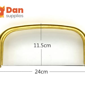 9 inch 24cm  solid brass Tubular Internal Hinge Doctor Bag Frame Purse Frame for Bag purse  hardware Making supplies