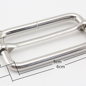 10pcs 2 inch 50mm iron bag purse strap adjuster slider connector buckle triglide slide making supplies