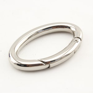 Tariff Free !4pcs of 1.5 inch 38mm spring open oval ring push gate ring for purse making Nickel