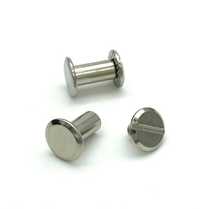 20 /30 set di 10mm x 10mm Iron Chicago viti Concho rivetto elementi di fissaggio in pelle Nichel