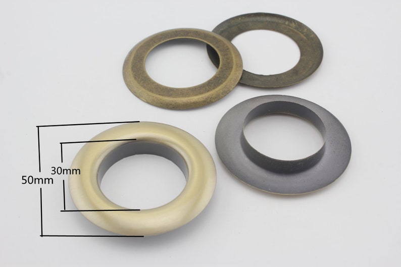 14 sets of 30mm inner size large eyelets grommets for bag purse curtain Anti bronze Anti brass Nickel Anti bronze 00M46