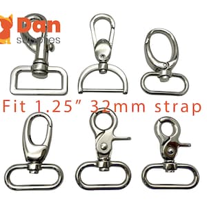 Tariff Free !1.25 inch 32mm Bag purse Nickel swivel Snap Clasp clip Hooks for handbag purse strap handlesbag clasp replacement