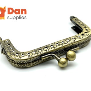 3 inch 7,5 cm rechthoek naai op portemonnee buidelframe Anti-brons