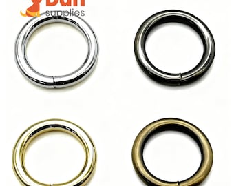 3/4 Inch Metal O Rings: Bag Purse Connector, Nickel, Bronze, Gunmetal, Gold - 14pcs