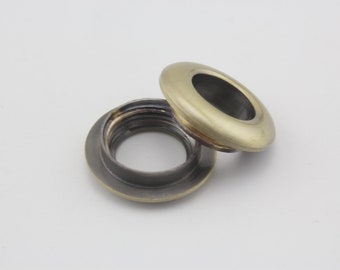 8 sets of 3/8 inch ( 1cm ) Alloy screw in Eyelet Grommet  for leather purse bag Anti bronze