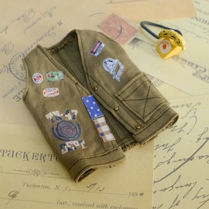 In stock 1/6 blythe doll waistcoat Blythe Vest Fit for blythe , Obitsu 24, Obitsu 22  , licca Qbaby doll ob22 ob24 Sleeveless garment