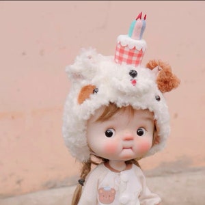 In stock Blythe hat blythe Helmet blythe dog style helmet puppy helmet Qbaby doll hat for qbaby