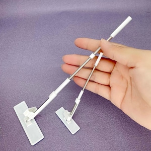 In stock miniature 1/6 scale Mop Floor Cleaning mop 1/12 scale mop dollhouse ob11 mop Pads Brush blythe BJD Diandian ( NOT for real use )