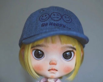 En stock casquette pour poupée blythe qbaby petit poisson diandian-grosse tête DianDian Blythe tenue chemise casquette blythe chapeau pour poupée blythe