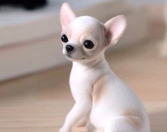 Miniatuur gevlokte hond: schaal 1/6 BJD Blythe Doll Pet