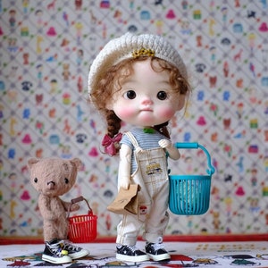 In stock miniature basket for blythe  momoko 1/6 bjd doll Jacoosun Rou Qbaby Diandian Diandi Dianmei