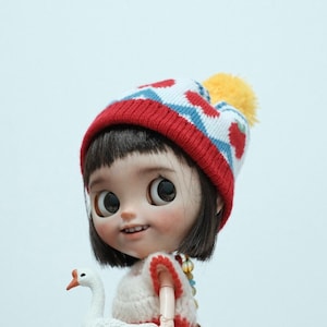 In stock blythe doll snow hat qbaby hat Qbaby doll hat blythe hat