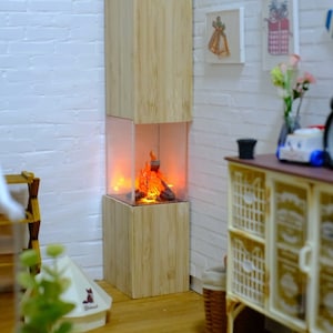 1/6 Scale Dollhouse Fireplace: Miniature BJD Roombox Furniture (H 43cm)